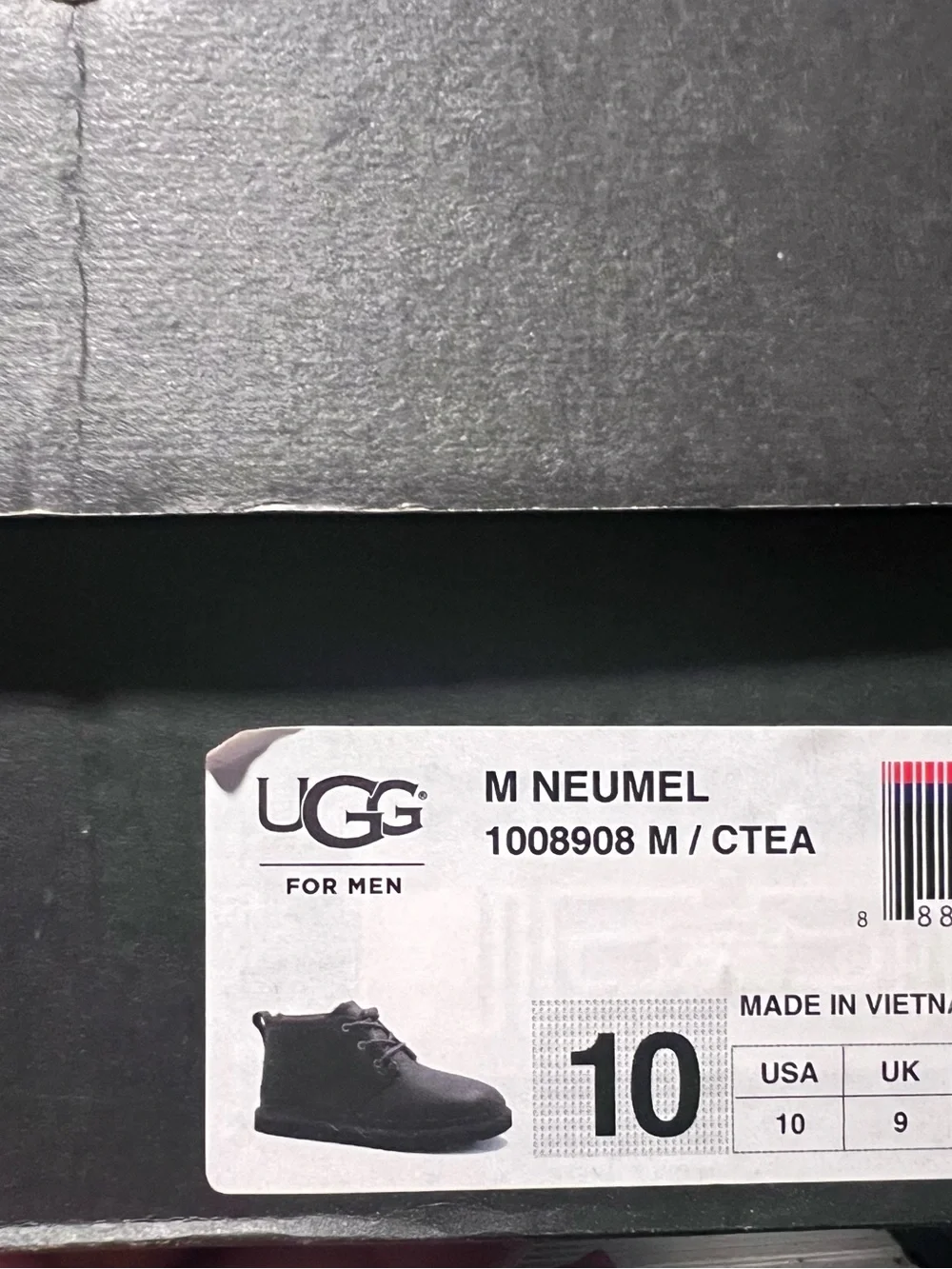UGG Black For Men Logo Gift Box